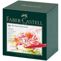 Набор капиллярных ручек Faber-Castell "Pitt Artist Pen Brush" ассорти, 60шт., студийная коробка