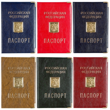 Обложка для паспорта OfficeSpace ПВХ шильд тиснение золото "Герб", ассорти