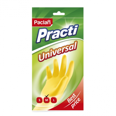 Перчатки резиновые PACLAN "PRACTI" Universal М, пара
