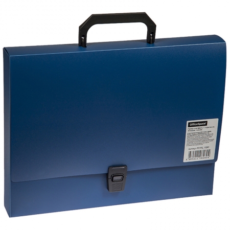 Папка-портфель 1 отделение OfficeSpace®, 600мкм, синий
