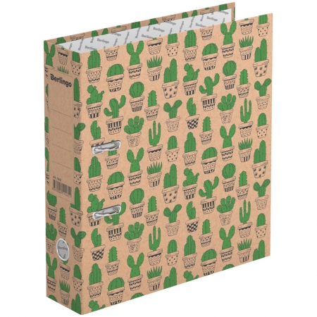 Папка-регистратор Berlingo "Cactus", 70мм, картон, с рисунком