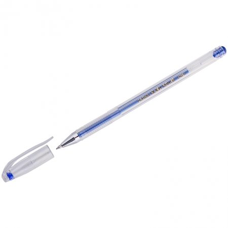 Ручка гелевая синяя металлик, 0,7мм