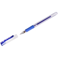 Ручка гелевая Crown "Jell-Belle" синяя, 0,5мм, грип, штрих-код