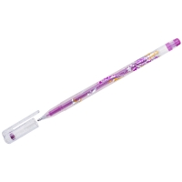 Ручка гелевая Crown "Glitter Metal Jell" розовая с блестками, 1,0мм