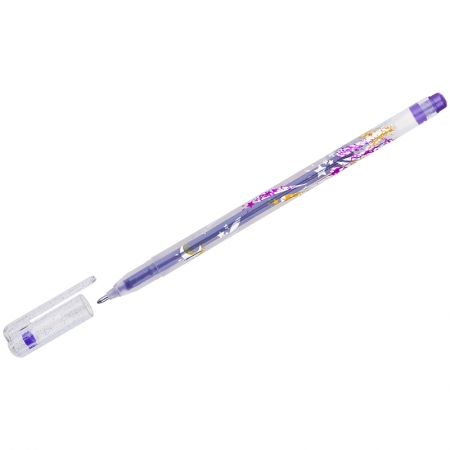 Ручка гелевая "Люрекс" фиолетовая, 1мм