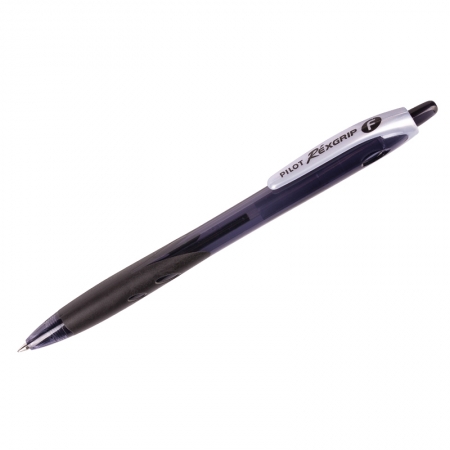 Ручка шариковая автоматическая "Rexgrip", черная, 0,7мм, грип