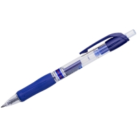 Ручка гелевая автоматическая Crown "CEO Jell" синяя, 0,7мм, грип