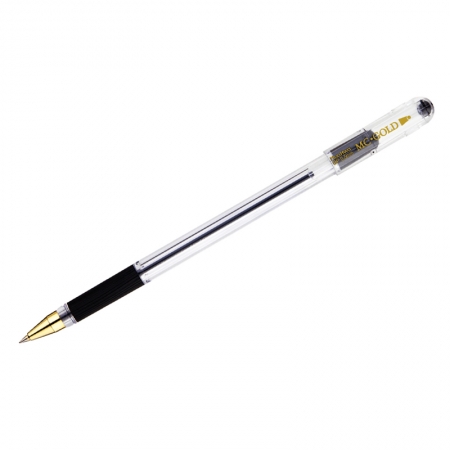 Ручка шариковая "MC Gold", черная, 0,5мм, грип, штрих-код