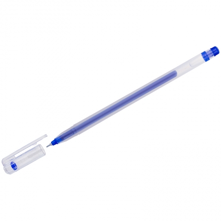 Ручка гелевая "Multi" синяя 0,4мм, одноразовая, игольчатый стержень