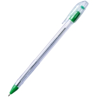 Ручка шариковая Crown "Oil Jell" зеленая, 0,7мм, штрих-код