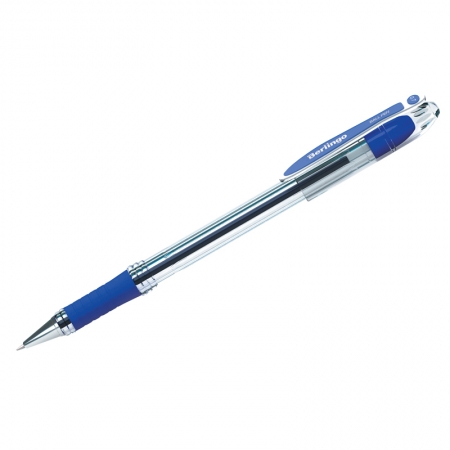 Ручка шариковая "I-15", синяя, 0,7мм, грип