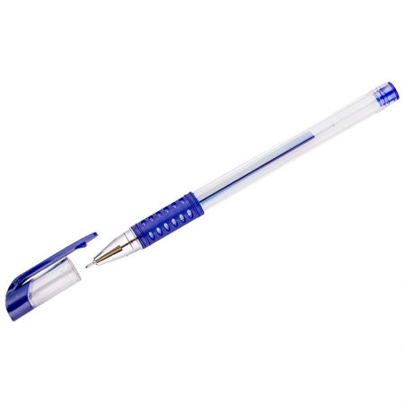 Ручка гелевая "OfficeSpace" синяя, 0,5мм, грип