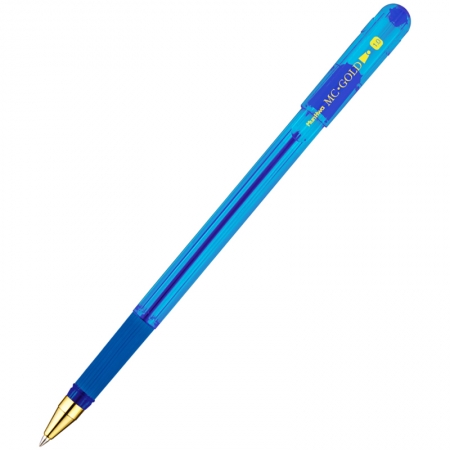Ручка шариковая "MC Gold", синяя, 1мм, грип, штрих-код