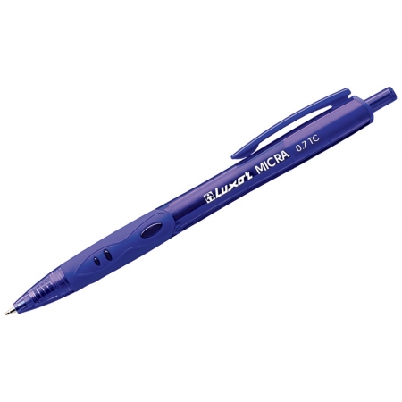 Ручка шариковая автоматическая "Micra", синяя, 0,7мм, грип