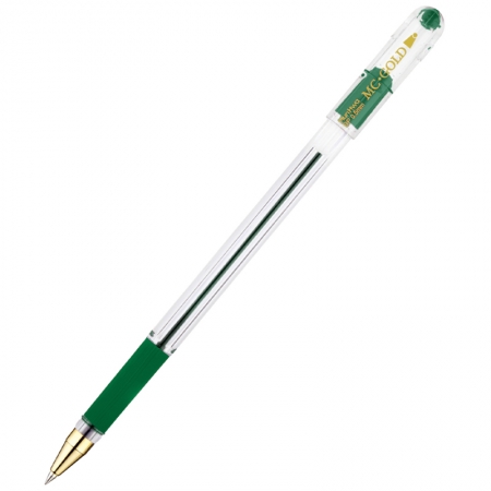 Ручка шариковая "MC Gold", зеленая, 0,5мм, грип, штрих-код