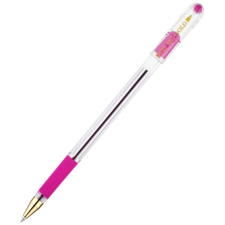 Ручка шариковая "MC Gold", розовая, 0,5мм, грип, штрих-код