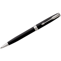 Ручка шариковая Parker "Sonnet Matte Black СT" черная, 1,0мм, поворот., подарочная упаковка