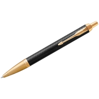 Ручка шариковая Parker "IM Premium Black/Gold GT" синяя, 1,0мм, кнопочн., подар. уп., 1931667