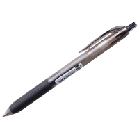 Ручка шариковая автоматическая Crown "Quick Dry" черная, 0,5мм, грип, с быстросохнущими чернилами