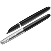 Ручка перьевая Parker "51 Black CT" черная, 0,8мм, подарочная упаковка