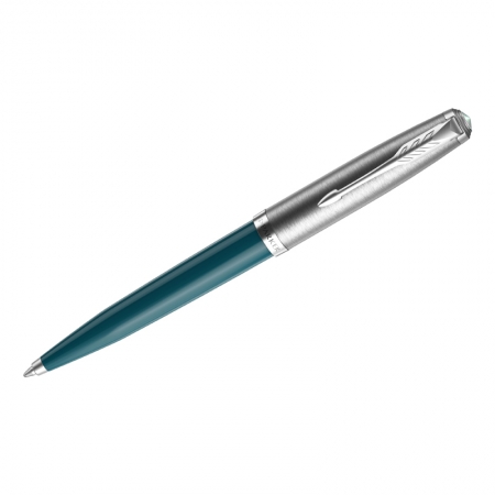 Ручка шариковая Parker "51 Teal Blue CT", черная, 1,0мм, поворот., подарочная упаковка