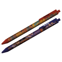 Ручка шариковая автоматическая Berlingo "Tribe" синяя, 0,7мм, рисунок на корпусе, ассорти