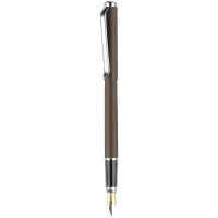 Ручка перьевая Luxor "Rega" синяя, 0,8 мм, корпус графит/хром, футляр