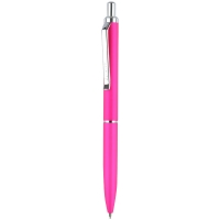 Ручка шариковая Luxor "Rega" синяя, 0,7 мм, корпус розовый/хром, кнопочный механизм, футляр