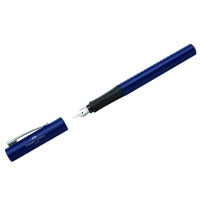 Ручка перьевая Faber-Castell "Grip 2011", синяя, F=0,6мм, трехгран., синий корпус