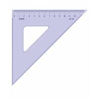 Треугольник 45°, 12см СТАММ, прозрачный тонированный