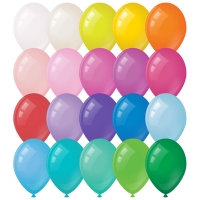 Воздушные шары,  100шт., М12/30см, MESHU, пастель, 20 цветов ассорти